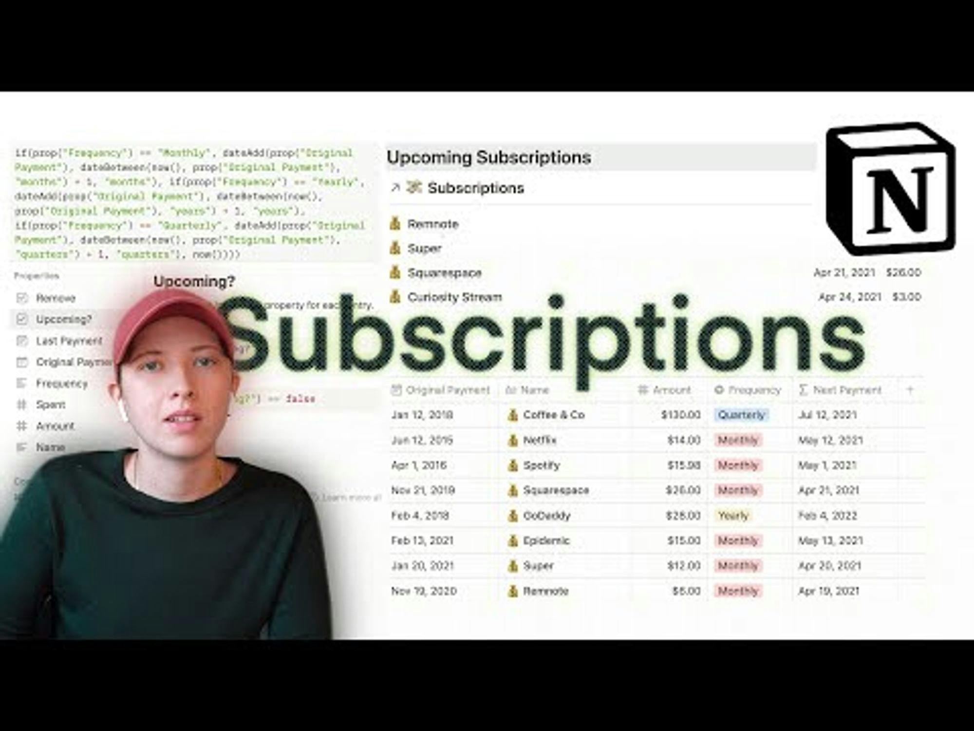 How To Build A Subscription Budget Tracker In Notion (Recurring Payments)