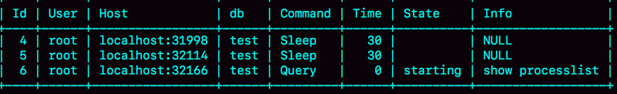 sleep线程的两种状态，show processlist结果